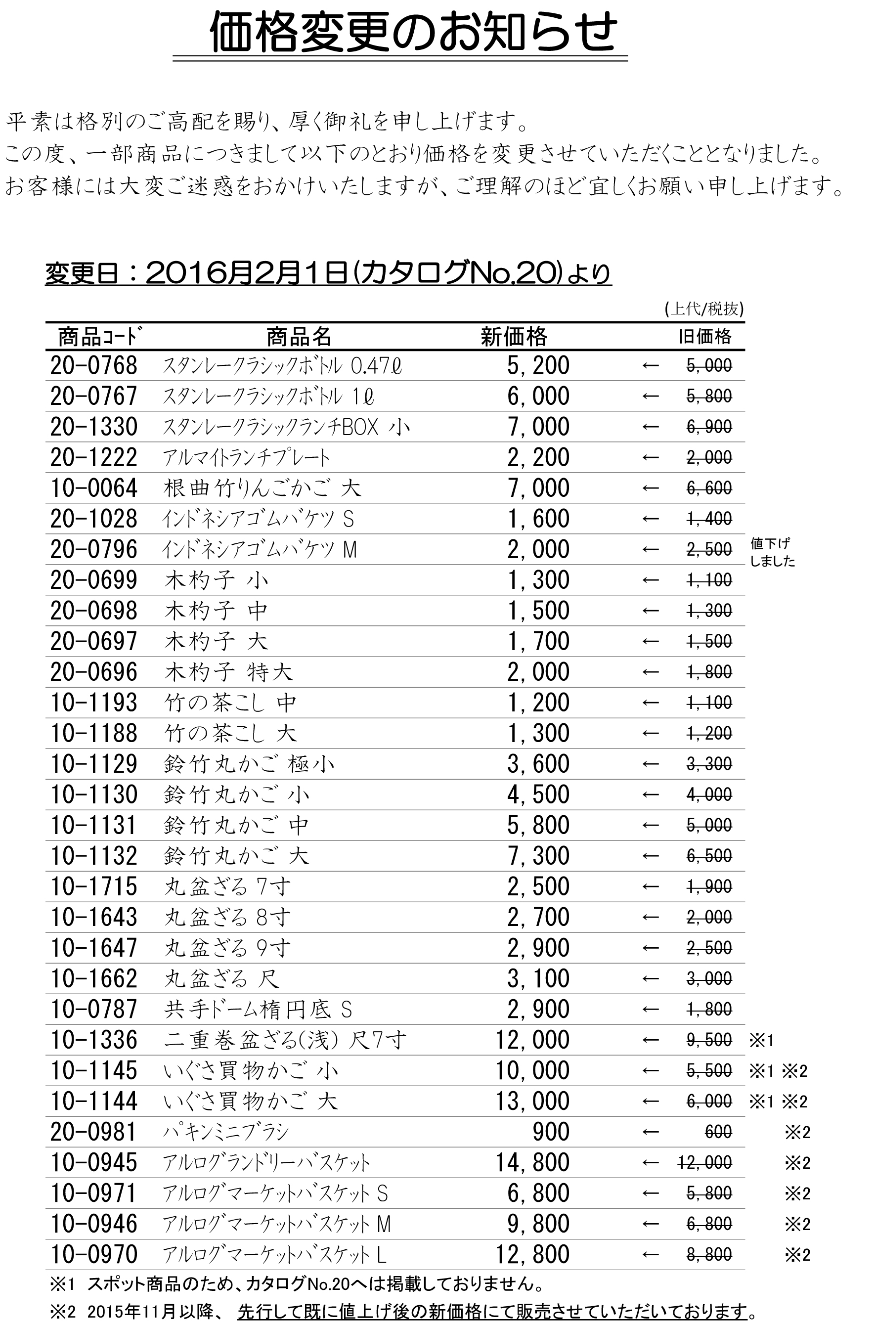 価格変更のお知らせ201602_No20(A4)②