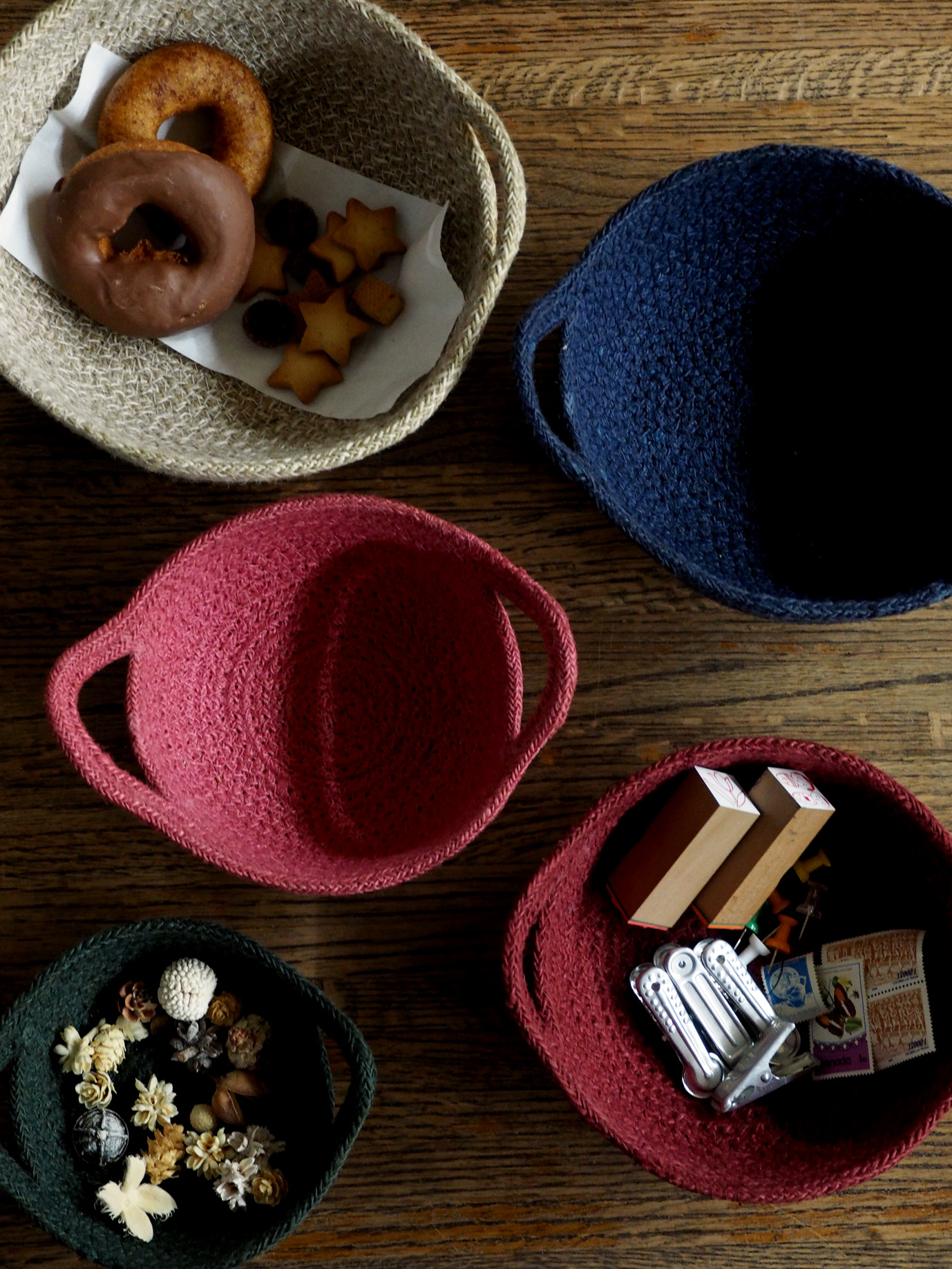 ジュートロープバスケット